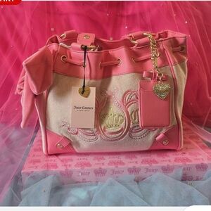 Juicy Couture Pink and Tan Tote Bag